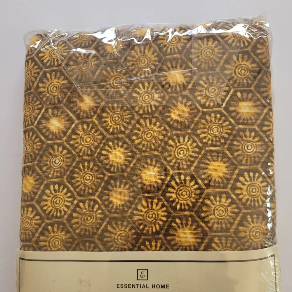 Essential Home Boho Batik Sunburst‎ Tablecloth 60x102 Oblong NEW